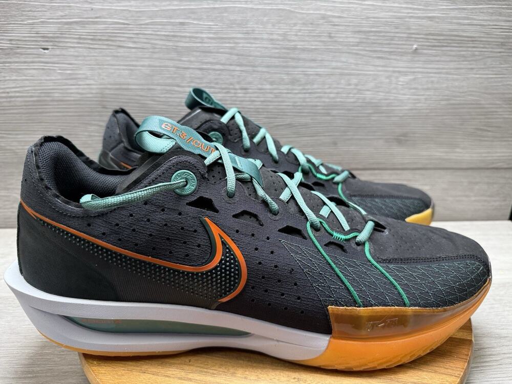 Size 18 Nike Air Zoom GT Cut 3 NBY Mens Basketball Shoes Orange Green DV2913